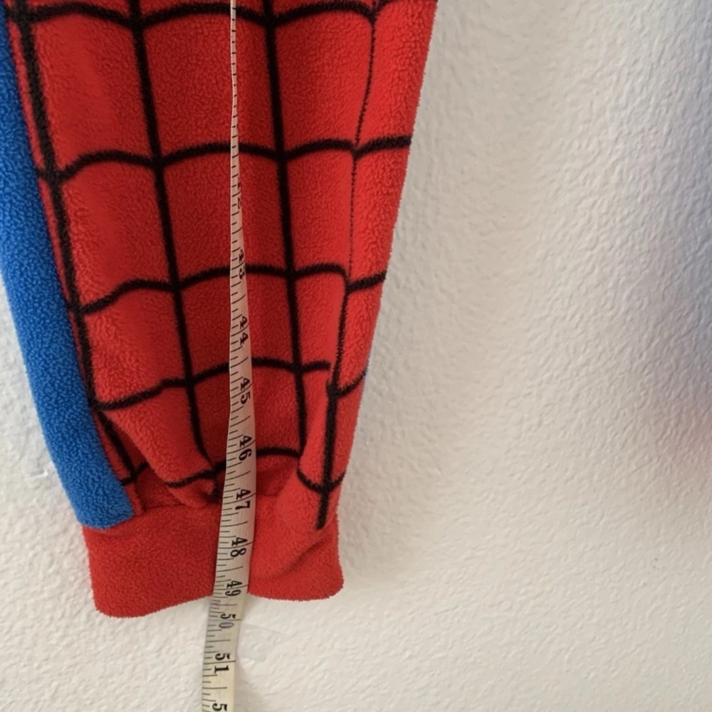 Marvel Spider-Man Superhero Kids Hooded Union Suit Fleece Costume Pajamas 10/12 - Picture 8 of 16